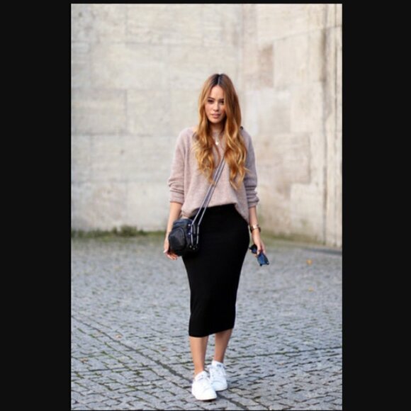 ATM Anthony Thomas Melillo Blended Wool Cable Knit Skirt - Picture 1 of 7